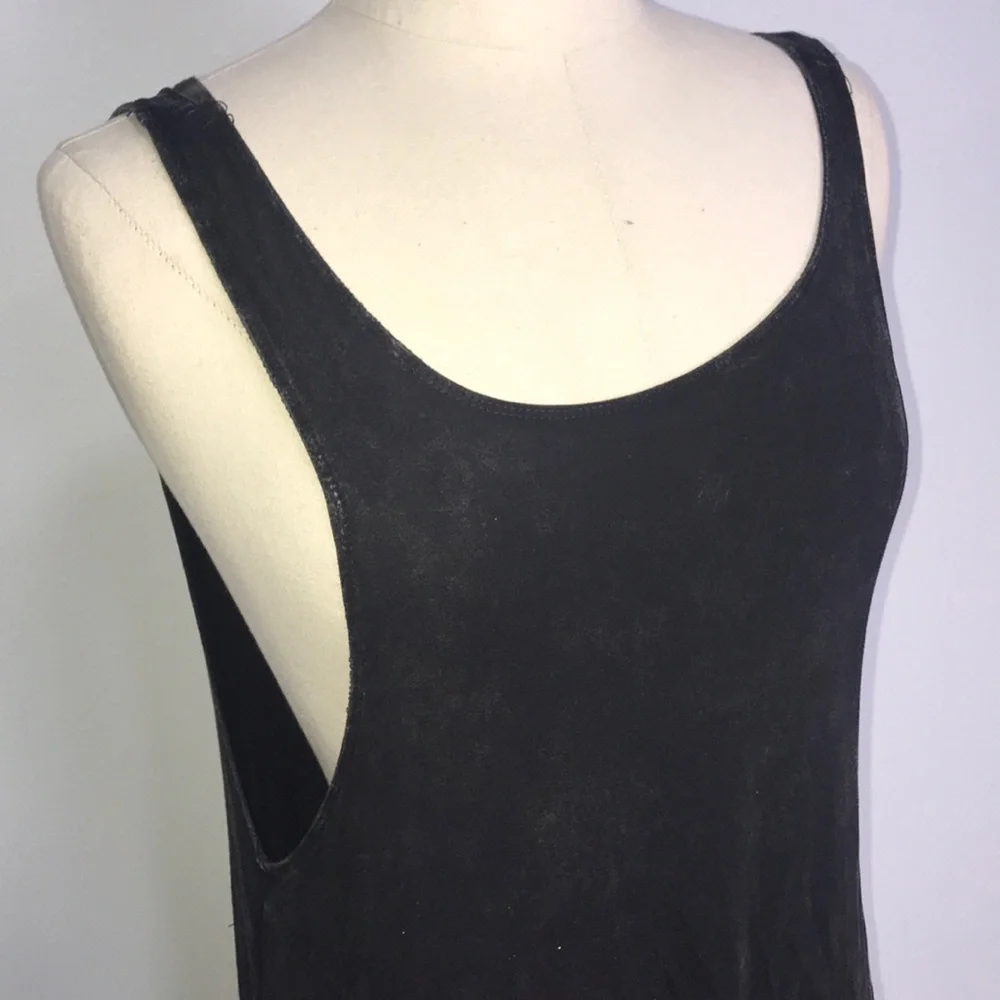 LAST CALL NWT POL distressed soft fringed layering tunic SM beach boho NFR swim